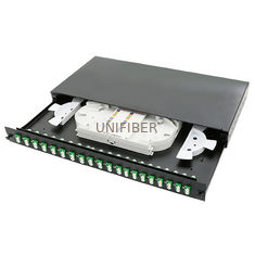 FTTX 1U 19" LC Duplex Fiber Optic Patch Panel Single Mode 24 Port