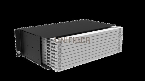 High Density Fiber Optic Distribution Patch Panel with Pre-Terminated Modular Tray