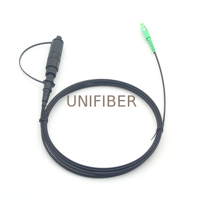 Preconnectorized hardened OptiTap SC/APC-SC/APC G657A2 Flat Drop Cable Patch Cord 4.5*9.8mm
