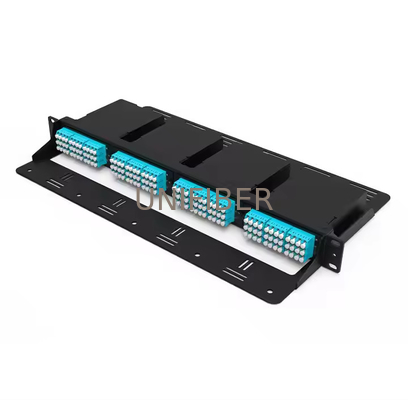 FHD ความหนาแน่นสูง 1U 144 สายไฟเบอร์ Rack Mount Enclosure 4 x FHD คาเซ็ตหรือแพเนล